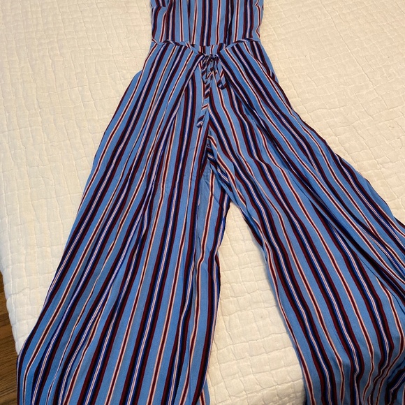 Blue striped romper - Picture 1 of 3